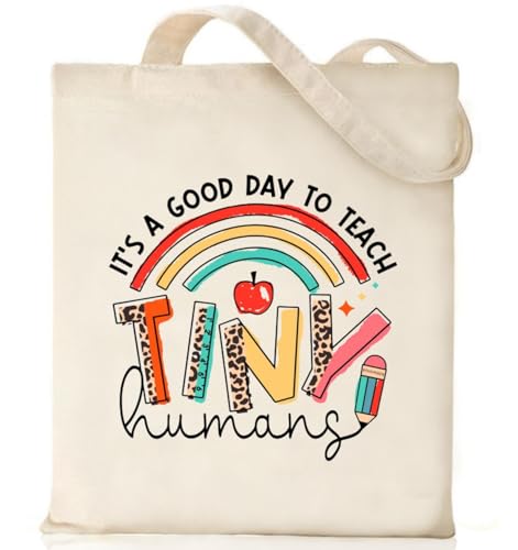 Nioobager Canvas Tote Bags Teacher Appreciation Gifts Aesthetic Travel Beach Bag Cute Reusable Grocery Shopping Bag