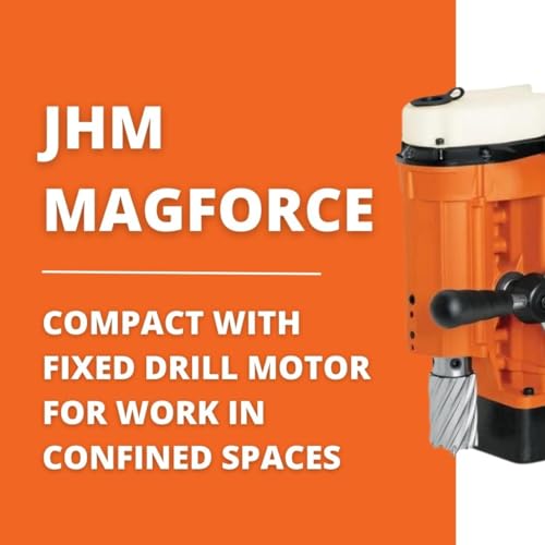 Fein JHM Magforce Magnetic Base Drill with Fixed Drill Motor for Work in Confined Spaces - 1,100W, 1-5/8" HSS Cutter Max. Diameter, 2" Cutting Depth - 72725361127 - Thumbnail 2