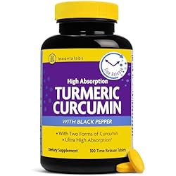 InnovixLabs Turmeric Curcumin with Black Pepper Extract - High Absorption Turmeric and Curcumin Supplements with BioPerine, C3 Reduct & Curcumin C3 Complex - 100 Time Release Tablets