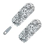 Microfiber Duster with an Extra Washable and Reusable Duster Head, Microfiber Dusters for Household Cleaning, Gray