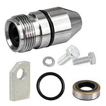 TH350 Speedo Housing Kit for GM TH350 Transmission 1969 & Up, Speedometer Turbo 350 Includes Retainer Bracket, Extra Seals, Lock Washer & Bolts, Prevents Fluid Leaks, Accurate Gear Engagement- 1 Set