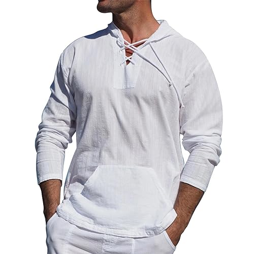 Pullover homme en lin respirant pour les soirées d'été en plein air