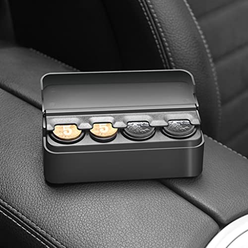 Porta monedas negro resistente para carro y oficina miniatura 3