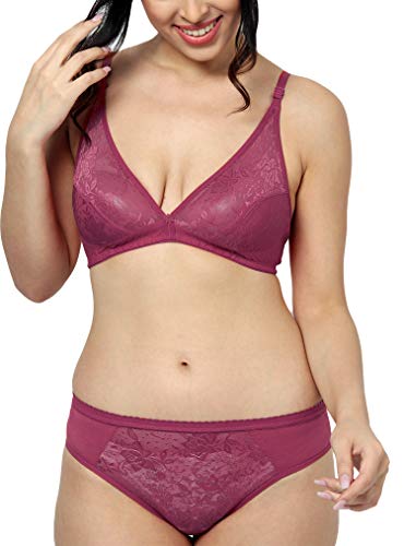Image of StyFun Women Cotton Bra Panty Set, Non-Padded, Non-Wired, Sexy Lingerie for Honeymoon Lingerie Set for Women for Sexy hot Bra Panty Set for Women Combo Pack Color- Multi-Color Cup-B