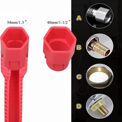 Ninoclar 8 in 1Multifunctional Kitchen Faucet Sink Basin Wrench, Kitchen Drain Tub Removal nut Plumbing Plumber, for Tight Spaces Installation and Repairs Tools 2 Ninoclar 8 in 1Multifunctional Kitchen Faucet Sink Basin Wrench, Kitchen Drain Tub Removal nut Plumbing Plumber, for Tight Spaces Installation and Repairs Tools - Image 2