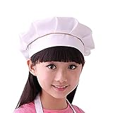 キッズシェフ 帽子 キッチンベーキングハット かわいい女の子 男の子 キッチンワーク 帽子 無地 ポリエステル 塗装帽子
