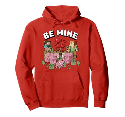 Minecraft Valentine's Day Steve & Alex Feeding Piggy Family �p�[�J�[