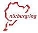 Inconnu Vinyle de coupe autocollant Nurburgring 9 x 10 cm (Rouge)