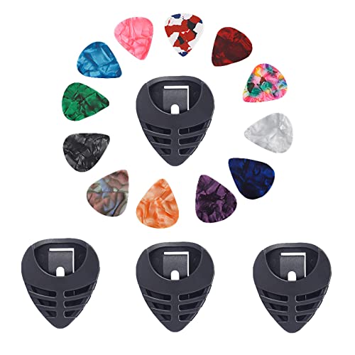 SHULLIN 16 Piece Guitar Pick Set including 4 Pick Holders
