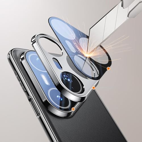 Étui en cuir Huawei Pura 90 Pro antichoc noir avec protection d'objectif intégrée