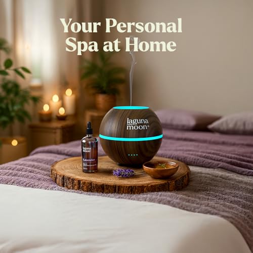 Image of Lagunamoon Lavender Essential Oil - Pure Essential Oils for Diffusers, Humidifiers, Aromatherapy, Cars, Yoga, Home Essentials - Relaxing Fragrance Scents for Fresheners and Candle Making (150ml)