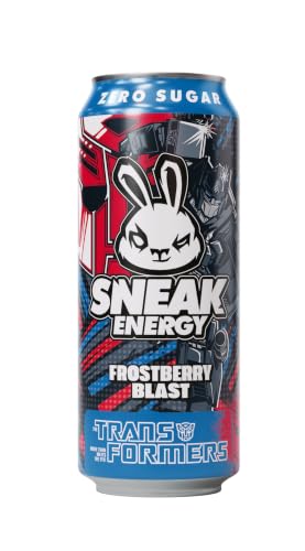 SNEAK Energy Drink Cans | Frostberry Blast with Brainberry | No Sugar. No Junk. Just Natural Caffeine & Focus-Boosting Nootropics | 500ml x 12