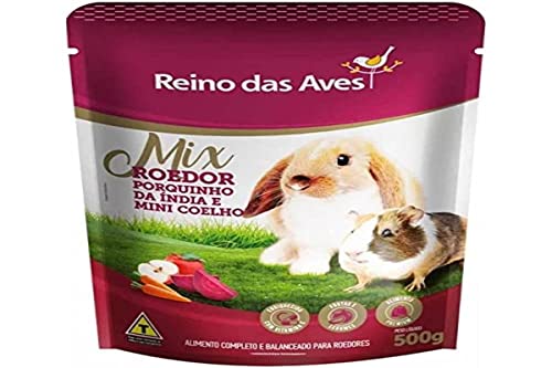 Reino das Aves Ração Gold Mix Porquinho Da Índia E Mini Coelho 500G R.D.A