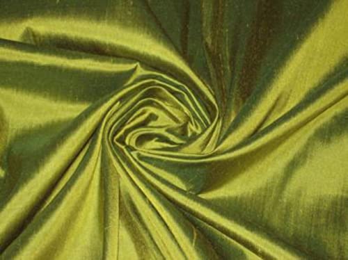 Soie dupioni vert henné de 111,8 cm, un tissu de luxe pour haute couture