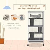 Zoom IMG-2 pawhut gabbia per piccoli roditori Zoom IMG-2 pawhut gabbia per piccoli roditori