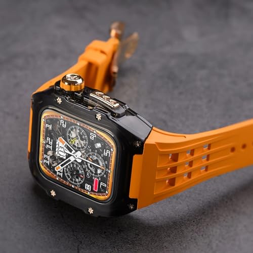 Kit modification transparent iwatch SE 44mm avec etui de luxe et bracelet rubber - 4