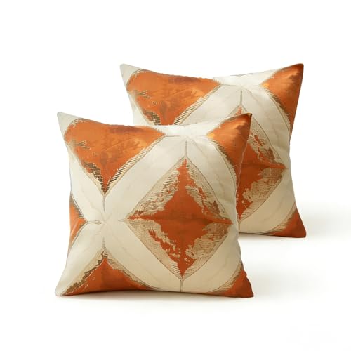 Aringceton Polyester Boho Apricot Throw Pillow Covers Set of 2