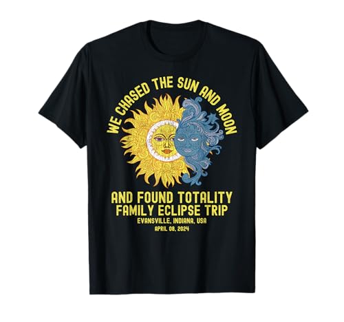 Evansville Indiana 2024 Solar Eclipse Family T-Shirt