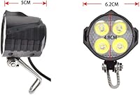 Vista 6 de Juego de faros y luces traseras para bicicleta, 24-48 V, luces de giro Ebike delantera y trasera con interruptor y bocina para montar en bicicleta