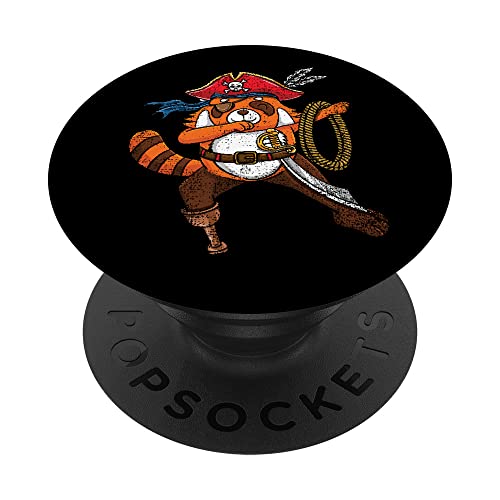 Dabbing Pirata Panda Rojo Halloween Vintage PopSockets PopGrip Intercambiable