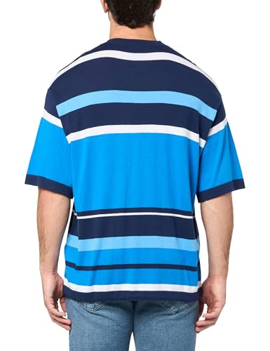 Armani Exchange Men's Cotton Viscose Silk Pullover Short Sleeve Stripe Sweater2