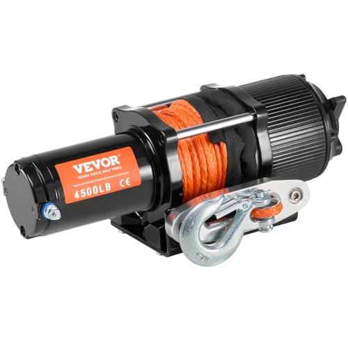 Vevor ELECTRIC WINCH, 4500 LB 4500 Lb Synthetic Rope, 12V Dc Atv Utv Winch 1/4 In X 39 Ft Aluminum Fairlead Wired Remote Control thumb #11