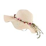 Material: Stroh Demarkt Kinder Mädchen Sonnenhüte Strand Kappe Cap Girlande Strohhut Wide Brim Strohhut Sommerhut