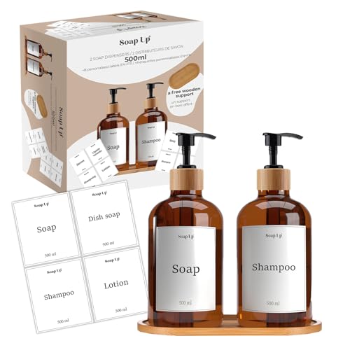2 x 50 cl Dispensers for Soap Shampoo, Washing-up Liquid