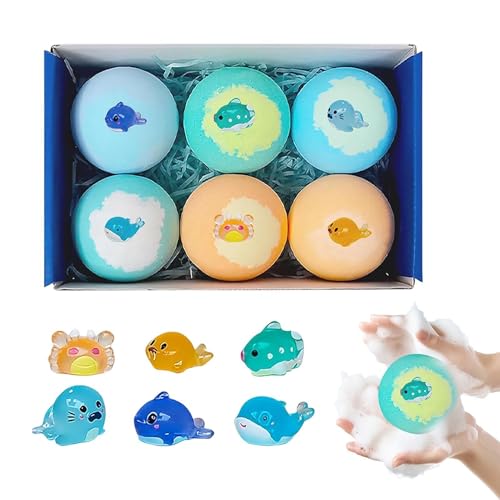 Boule de la douche coffret cadeau de 6 pièces moussantes avec animaux surprises