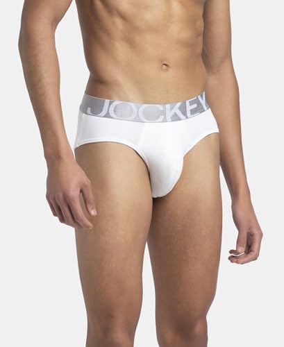 Image of Jockey IC27 Men's Tactel Microfiber Elastane Stretch Solid Brief with Moisture Move Treatment