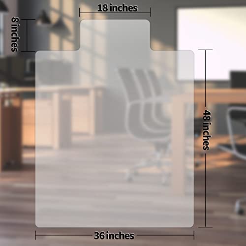 Office Clear Chair Mat For Hardwood Floor With Lip,36 * 48 Inches Transparent Pvc Floor Protector For Hard Floor Heavy Duty Effective Grip Slip Resistant, Easy To Clean #TOP6