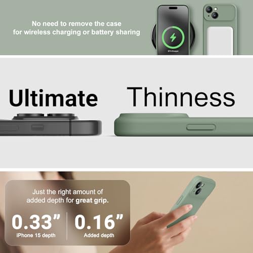 Coque iPhone 16 Pro Max OTOFLY silicone Calke Green - 5