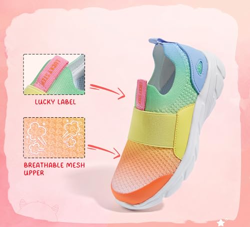 LUCKY STEP Little Kids Sneakers Breathable Mesh Walking Shoes Slip On Lightweight Athletic Trainers for Boys Girls2