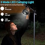 Stroller Fan Mini Portable Fan USB Personal Fan Long Working Handheld Fan 12pcs LED Camping Fan Batterry Operated Fan Clip on Fan for Stroller Travel (Black) - Image 5