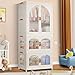 Kalolary Portable Kids Closet - Collapsible Wardrobe With Wheels, Hanging Rod & 10 Hangers, Toddler Storage Organizer