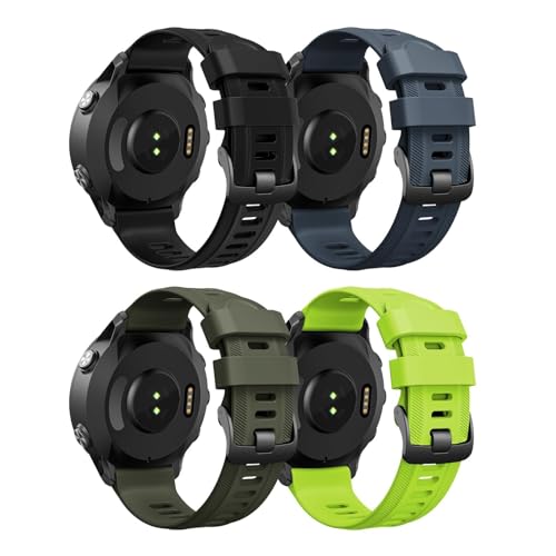 TIOYW Para correas de reloj Garmin Instinct/Correa de reloj Forerunner 955, correas de silicona suave de 22 mm para Forerunner 945/Instinct 2/Forerunner 935/Forerunner 965 (4 paquetes)