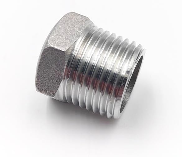 六角形1インチBSPエルボーバットアダプター304ステンレススチールパイプ継手1個。ホーム配管に最適。