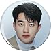 EXO D.O. Kyungsoo K-Pop Idol Portrait Circle Design for Fans Pin Lapel Pin Brooch Steel Pins Badge 0.75