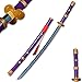 Forgemith Anime Samurai Cosplay Spada,Yama Enma,Katana con Lama di Legno,Coltelli Non affilati