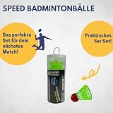 BEST SPORTING Speed zestaw lotek – High speed piłki z nylonu do Power-Badmintona – trwałe lotne piłki z lotem do meczów wewnątrz i na zewnątrz (neonowa zieleń)