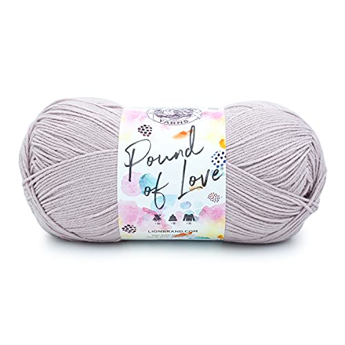 Image of Lion Brand Yarn Pound of Love, Large Value Yarn for Knitting, Crochet, and Crafts, Quartz, 1 Pack | Large Skein Everyday Basic 100% Acrylic Worsted Weight Knit Fiber for Baby Blankets, Classic Afghans, Sweaters, Scarf Sets