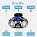 MEGATEK Portable CD Player Boombox with FM Radio, Bluetooth, USB Port, AUX Input, and Headphone Jack – CD-R/CD-RW/MP3-CD Compatible, Clear Stereo Sound, Backlit LCD Display – Black