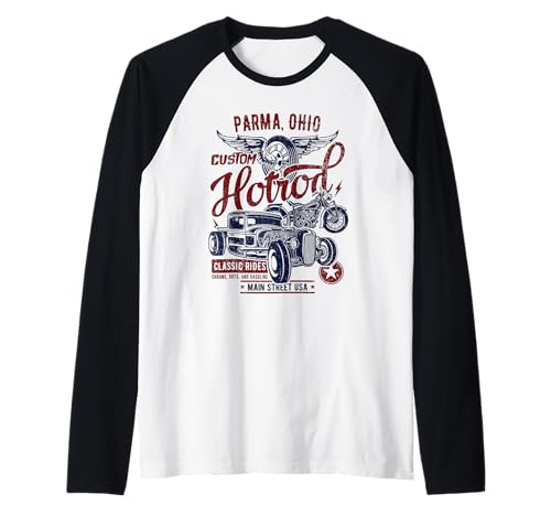 Motorcycle Design Raglan Baseball Tee