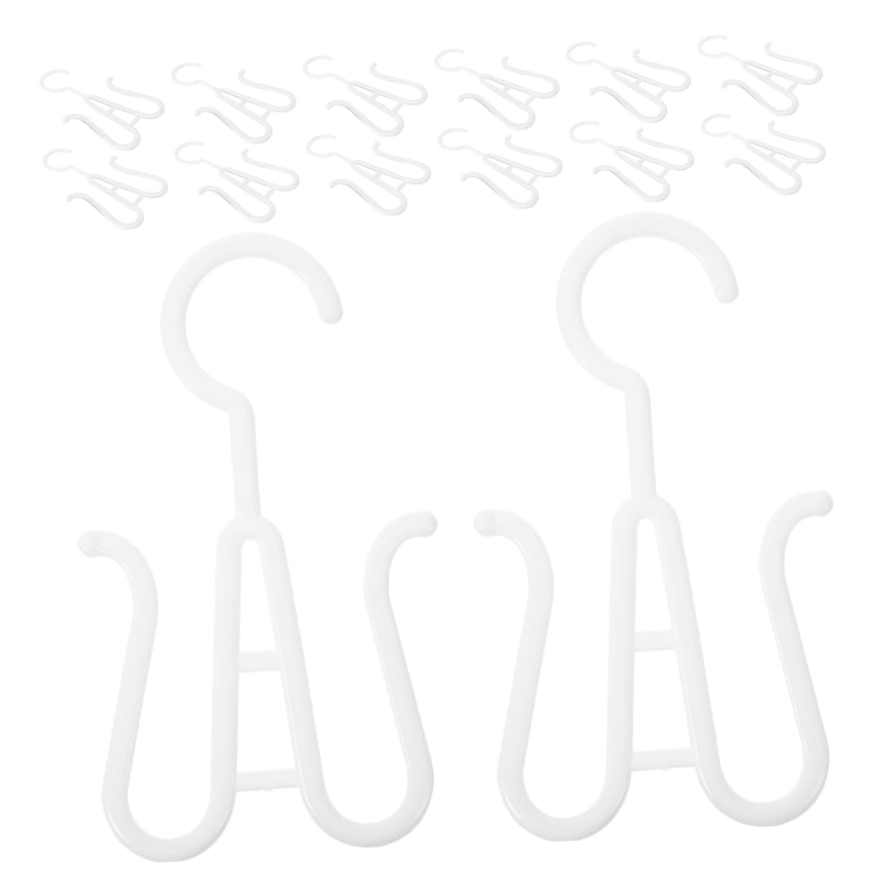 Garneck 20Pcs Sturdy Plastic Shoe Hangers for Space Saving Shoe Storage Portable Drying Rack for Sandals Slippers and Sports Shoes Lightweight Organizer for Home and Travel Use