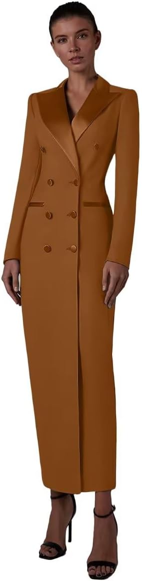 Womens Suit Blazer Women Tuxedo Dress Double Breasted Peaked Lapel for Wedding Cocktail Prom Party