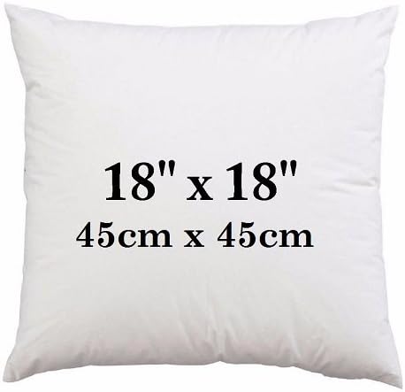 Casa D'Or 18" x 18" (45cm x 45cm) Hypoallergenic Cushion Inner Pads, Pillow Insert Sham, Inners, Insert Fillers, Stuffer Hollow Fiber Cushion Pads - Pack of 1