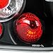 SPEC-D TUNING Black Housing Clear Lens Tail Lights Compatible with 1999-2005 VW Jetta/Bora MK4 4-door Sedan, Left + Right Pair Assembly
