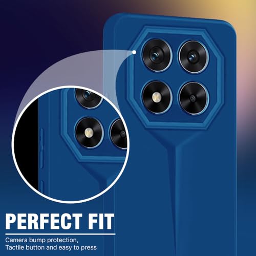 Image of WOW IMAGINE Slim Back Cover for Redmi Note 14 Pro 5G | Poco X7 5G | Blade Series Ultra Thin Case with Lightweight Design | Camera Protection | Soft Matte Silicone Flexible Mobile Case - Blue