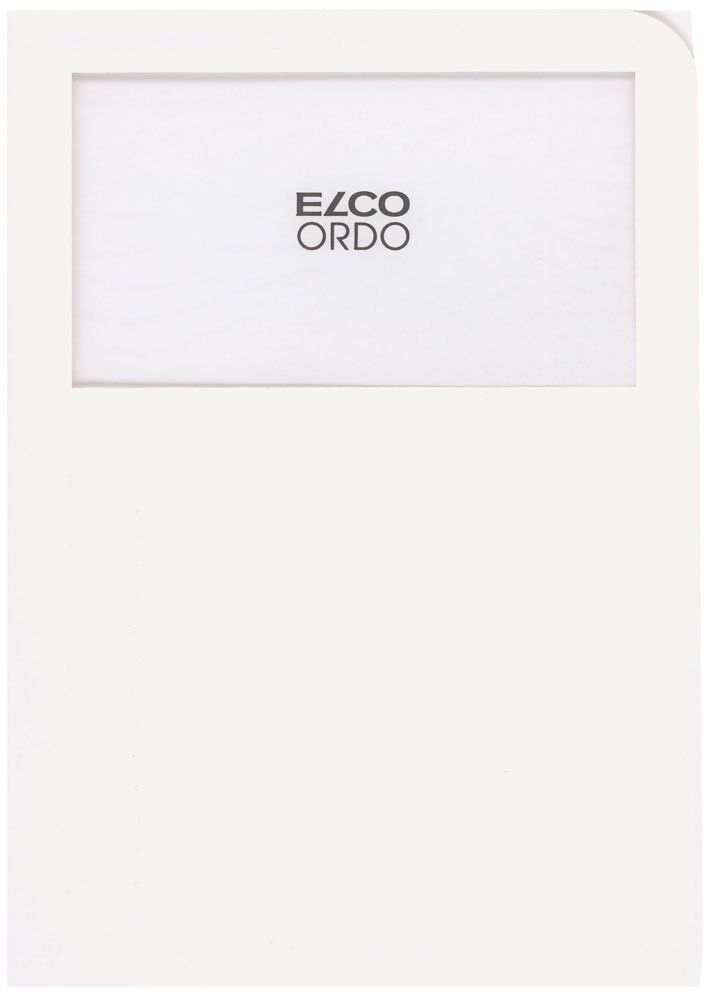 ELCO Ordo Classico – Cartella Organizer con finestra, 220 x 310 mm, 120 g/m², FSC Mix, Bianca, confezione da 100 cartelle