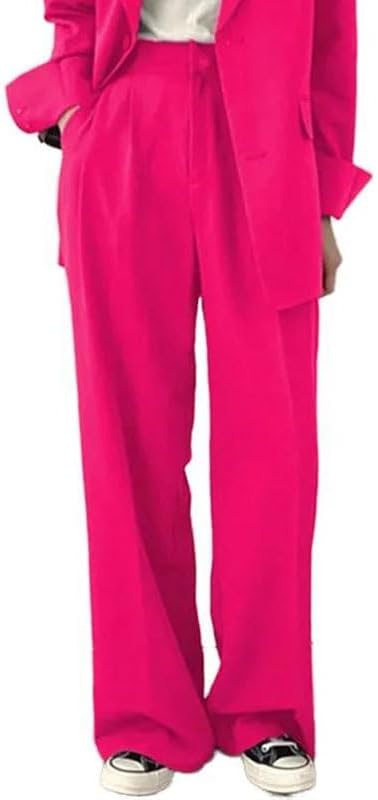 Women's Straight Wide Leg Pants Slimming Suit Loose Long Trousers for Women